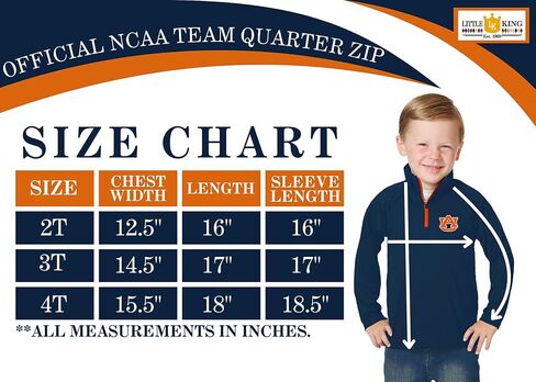 سترة صوفية بسحاب 1/4 للأولاد الصغار من الرابطة الوطنية لرياضة الجامعات (NCAA) - 100% بوليستر - مقاسات 2T 3T 4T in Kuwait
