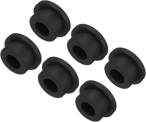 MECCANIXITY High Temp Silicone Plug Mount Dia 17mm/0.67 Inch T Shaped Solid Rubber Stopper Hole Plugs for Coating Plating Waterproof Sealing Plugs Black Pack of 6(OD 25mm/0.98 Inch) in Saudi Arabia