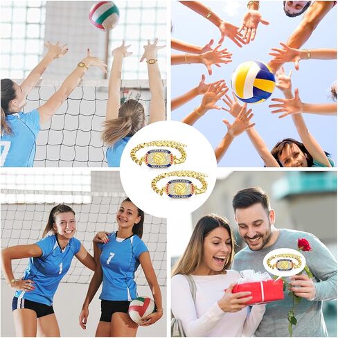 4 قطع من أربطة معصم الكرة الطائرة من Highergo، هدايا جوائز الكرة الطائرة مقاس 10.6 بوصة، سوار معصم بطل الكرة الطائرة، جوائز بطل الكرة الطائرة الذهبية، ارتداء أو عرض جوائز الكرة الطائرة للاعبي الفريق in Kuwait