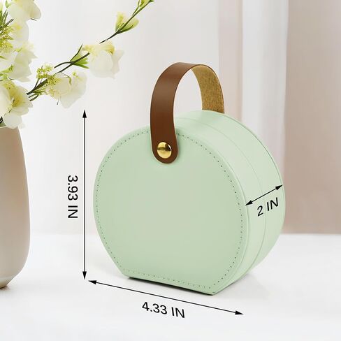 Travel Jewelry Case for Women Girls, Travel Jewelry Organizer, Small Jewelry Box, Jewelry Organizers and Storage For Stud Earrings, Rings, Necklaces, Bracelets,Green in Saudi Arabia