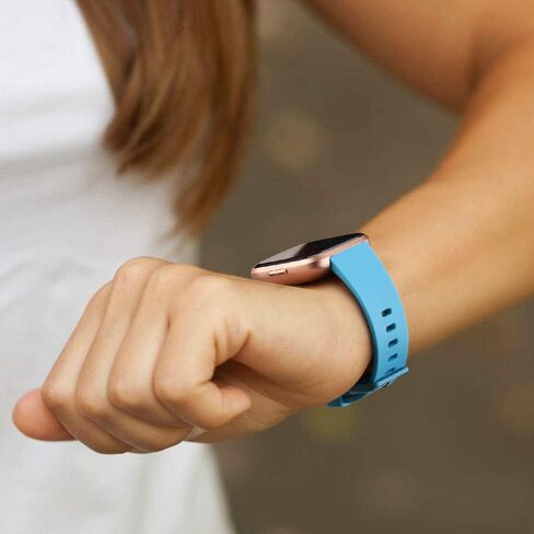 10 عبوات من أساور السيليكون المتوافقة مع Fitbit Versa 2 / Fitbit Versa/Versa Lite/Versa SE، إكسسوارات الأساور الرياضية البديلة الناعمة الكلاسيكية للنساء والرجال (كبير، 10 عبوات A) in Saudi Arabia