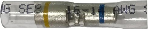 Sherco-Auto Clear Heat Shrink Step-Down Butt Connector 16-14 to 12-10 Gauge - 50 Pack in Saudi Arabia