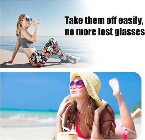 Eyeglass Straps, Adjustable Anti-Slip Glasses Cords for Men, Women, and Kids, 3PCS Eyewear Retainer, Sunglasses Neck Strap for Sports & Outdoor Use in Saudi Arabia