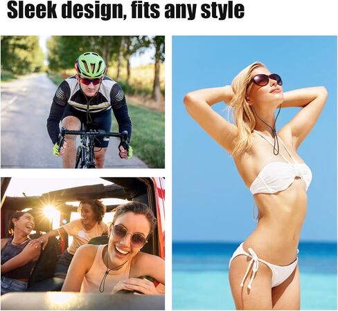 Eyeglass Straps, Adjustable Anti-Slip Glasses Cords for Men, Women, and Kids, 3PCS Eyewear Retainer, Sunglasses Neck Strap for Sports & Outdoor Use in Saudi Arabia