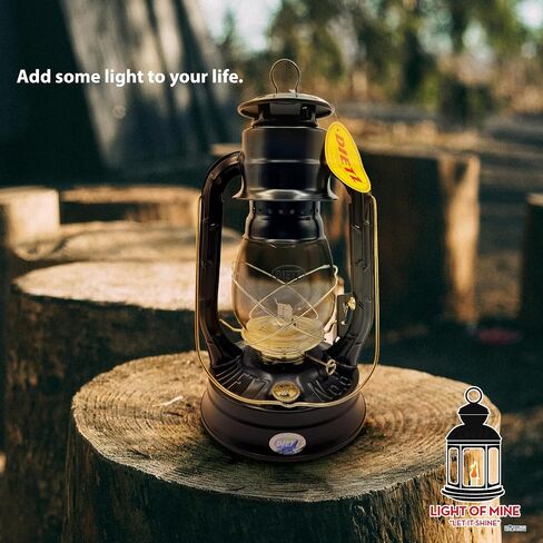 Light of Mine - Dietz #08 Air Pilot Blue with Gold Trim Oil Lantern with Replacement Wick Strips (Blue with Gold Trim) in Kuwait