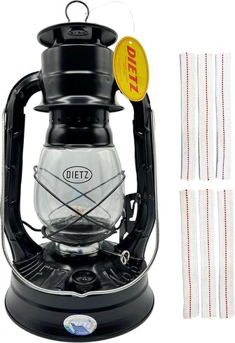 Light of Mine - Dietz #08 Air Pilot Blue with Gold Trim Oil Lantern with Replacement Wick Strips (Blue with Gold Trim) in Kuwait