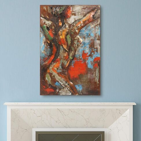 Empire Art Direct Mixed Media Iron Hand Painted Dimensional Wall Art Ready to Hang, 48" x 32", Natural Beauty 3 in Saudi Arabia