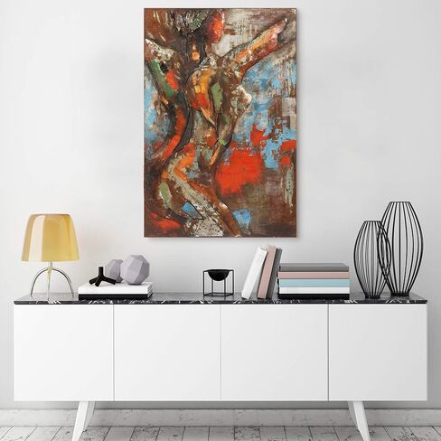 Empire Art Direct Mixed Media Iron Hand Painted Dimensional Wall Art Ready to Hang, 48" x 32", Natural Beauty 3 in Saudi Arabia