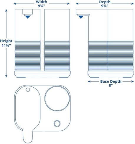 نظام تصفية المياه على سطح الطاولة من أكواسانا لمياه الشرب - آلة مياه نظيفة - تزيل 97% من الكلور من مياه الصنبور - ترشيح مياه مدمج للمطبخ in Kuwait