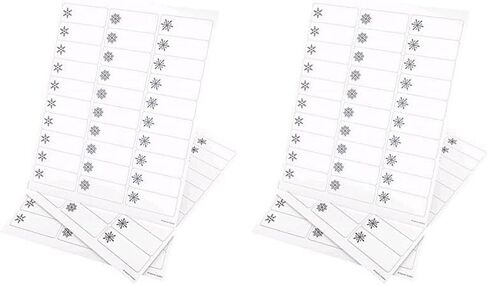 Silver FOIL Snowflake Printable Holiday Address Labels in Saudi Arabia