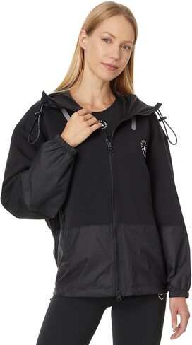 adidas Womens by Stella McCartney Scuba Hooded Jacket HR2547, Black, Medium in Saudi Arabia