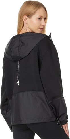 adidas Womens by Stella McCartney Scuba Hooded Jacket HR2547, Black, Medium in Saudi Arabia