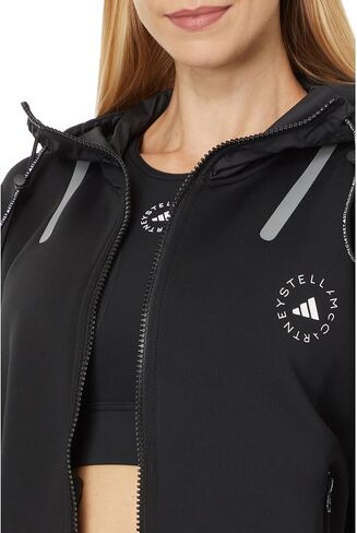 adidas Womens by Stella McCartney Scuba Hooded Jacket HR2547, Black, Medium in Saudi Arabia