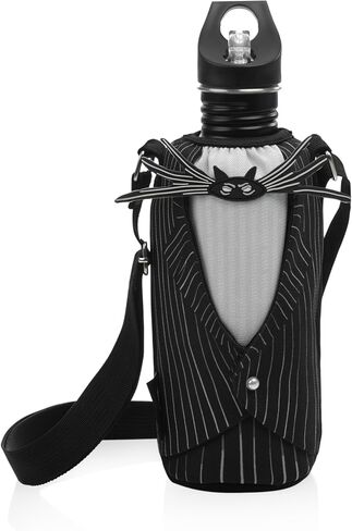 PICNIC TIME Disney Nightmare Before Christmas Jack Skellington Bottle Cooler Tote with Bottle, Water Bottle Carrier, (Black & White) in Saudi Arabia