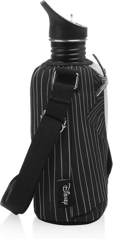 PICNIC TIME Disney Nightmare Before Christmas Jack Skellington Bottle Cooler Tote with Bottle, Water Bottle Carrier, (Black & White) in Saudi Arabia