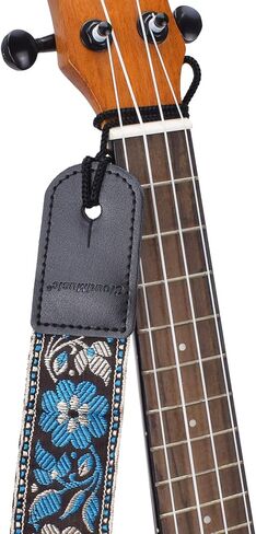 CLOUDMUSIC Ukulele Strap Ethnic Hawaiian Pattern For Soprano Concert Tenor Baritone(Red) in Kuwait