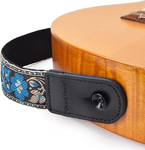 CLOUDMUSIC Ukulele Strap Ethnic Hawaiian Pattern For Soprano Concert Tenor Baritone(Red) in Kuwait