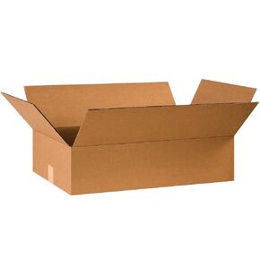 PARTNERS BRAND 24x14x6 Flat Corrugated Boxes, Flat, 24L x 14W x 6H, Pack of 50 | Shipping, Packaging, Moving, Storage Box for Home or Business, Strong Wholesale Bulk Boxes