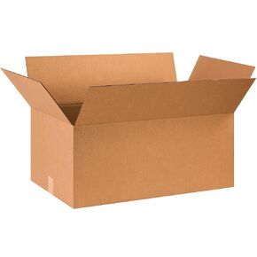 BOX USA 29x17x12 صناديق مموجة، كبيرة، 29 طولًا × 17 عرضًا × 12 ارتفاعًا، عبوة من 15 قطعة | الشحن، التعبئة والتغليف، النقل، صندوق تخزين للمنزل أو العمل، صناديق بالجملة قوية
