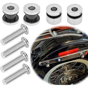TCMI H-D Quick Release Luggage Rack Detachable Docking Hardware Kit Fits For Harley Davidson '18-later FLFB, FLFBS, FXBR and FXBRS models, chrome