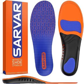 [New 2024] 220+ lbs Heavy Duty Support Plantar Fasciitis Insoles Arch Support Orthotic Inserts Insoles for Big & Tall Men Women, Work Boot Shoe Insole, Flat Feet Orthotic Insert (L, Blue)
