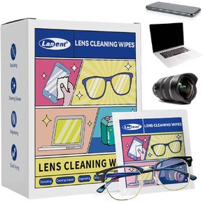 Lens Cleaning Wipes for Eyeglasses, 300 Count, Pre-Moistened, Individually Wrapped