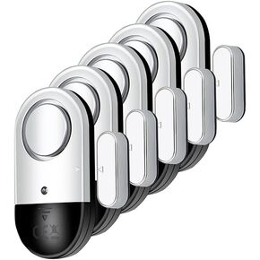 120 DB Loud Door and Window Open Alarm Sensor 5 Pack for Kids, Dementia Patients Safety, Wireless Security Alarms Keep Your Home, Pool, Cabinet, Business Safe