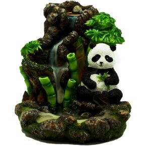 Fantasy Gifts 2975 Panda and Bamboo Incense Backflow Burner, 5 X 5 inches, Multicolor
