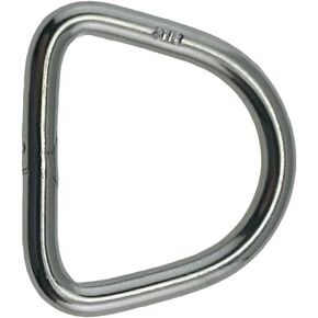 US STAINLESS Stainless Steel 316 D Ring Welded 8mm x 80mm ID (5/16" x 3 3/16") Marine Grade Dee