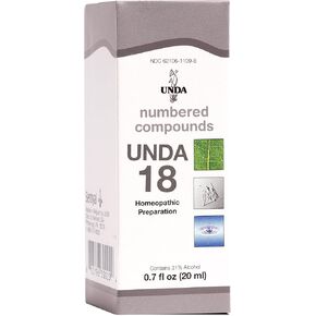 UNDA 18 Numbered Compounds | Homeopathic Preparation | 0.7 fl. oz.