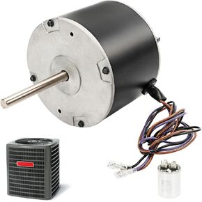 0131M00061SP محرك مروحة مكثف 1/4 حصان، 208-230 فولت، 1.50 أمبير، 60 هرتز، سرعة واحدة، 830 دورة في الدقيقة متوافق مع مكيف الهواء Goodman/Amana 0131M00014PS ZhongShan Broad-Ocean YDK-180S84062-01 in Kuwait