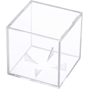 Clear Acrylic Baseball Display Case Cube Baseball Holder Square Memorabilia Ball Storage Case for Official Size Baseball, 1 Piece