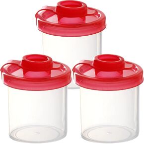 Youngever 3 Pack Plastic Salt and Pepper Shakers, Clear Salt and Pepper Containers with Lid, Plastic Spice Jar, Spice Dispenser (Large)