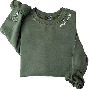 Personalized Embroidery Grandma-Nana-Mimi-Gigi-Granny With Heart Sweatshirts,Grandma Gift Mothers Day