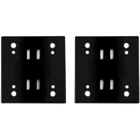 Ozco Building Products 56613 6-inch Butt Joint Flush Plate Connector (2 per Pack), Black