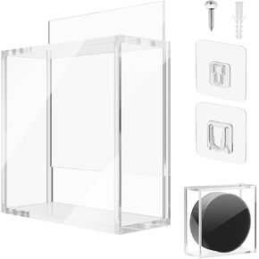 Cosmos Ice Hockey Puck Display Case Box Hockey Puck Wall Mount Holder Acrylic Display & Storage Showcase for Collectible Hockey Puck / Game Winning Puck, Memorabilia, Collectible Figure Stand (1)