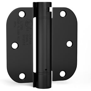 goldenwarm 3pack Black Door Hinges 3.5 Inch Self Closing Spring Door Hinge with 5/8" Radius Corners - Adjustable Door Closing, Residential & Heavy-Duty Door Hardware