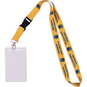 Desert Cactus Golden State Warriors Lanyard ID Badge Holder NBA Car Keys Keychain Snap Buckle National Basketball Association (Design 2 with Pouch)