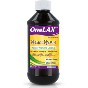 Senna Syrup | Natural Vegetable Laxative (8fl.oz Bottle) Natural Chocolate Flavor, for Gentle, Relief of Constipation