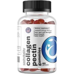 Collagen Gummies with Vitamin C & E, Zinc and Biotin | Collagen Peptides Supplement for Healthy Skin Support | 60 Gummies | 30 Day Supply