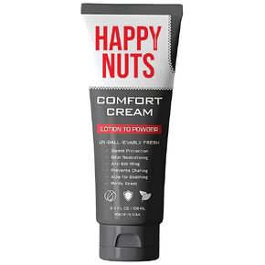 HAPPY NUTS Comfort Cream Deodorant For Men: Anti-Chafing Sweat Defense, Odor Control, Aluminum-Free Mens Deodorant & Hygiene Products for Men's Private Parts 3.4 oz.(2 Pack, Original)