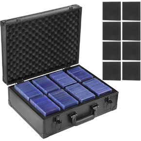 صندوق تخزين لحاملات بطاقات صلبة مقاس 3 × 4 بوصات، حافظة بطاقات التداول تحمل ما يصل إلى 600 أداة تحميل علوية، متوافقة أيضًا مع حامل البطاقات المغناطيسية in Kuwait