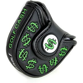 Cash Money Black MALLET Putter Cover Headcover for Scotty Cameron Taylormade Odyssey 2ball