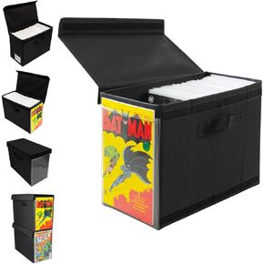 Swanky Nerd Comic Vision Comic Book Storage Box and Comic Book Display [Patent Pending] - Removeable, enclosed top - 2pack