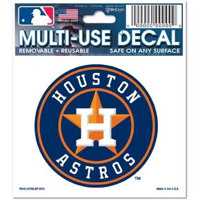 WinCraft MLB Houston Astros Multi-Use Decal, 3" x 4"
