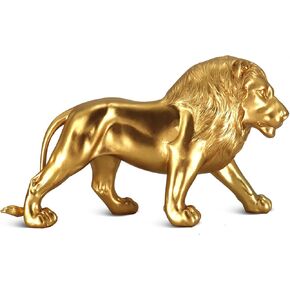 Lion Statue, Decor Statue, Desk Decor, Room Decor, Home Decor, Modern Art Sculpture, Handmade Resin Animal Statue, Gift for Women，Brother，Friend