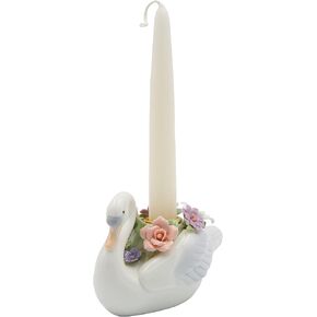 Cosmos Gifts 01001 Swan Floral Candle Holder