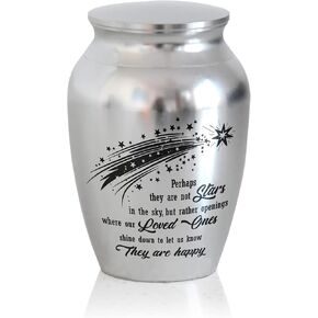 Artsy Woodsy Stars in The Sky Mini Urns Stainless Steel, Decorative Memorial Keepsake Urns with Engraved Stars Quote 2.56 inch, Urns for Adults Human Ashes, Gifts for Loved Ones Mother Father