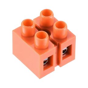 MECCANIXITY Terminal Block 600 Volts 36 amps Dual Row 2 Positions Screw Terminal Electric Barrier Strip 10 Pcs