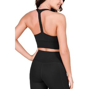 ODODOS ODLEX Halter Sports Bra for Women Padded Wirefree Y Racerback Workout Yoga Bra